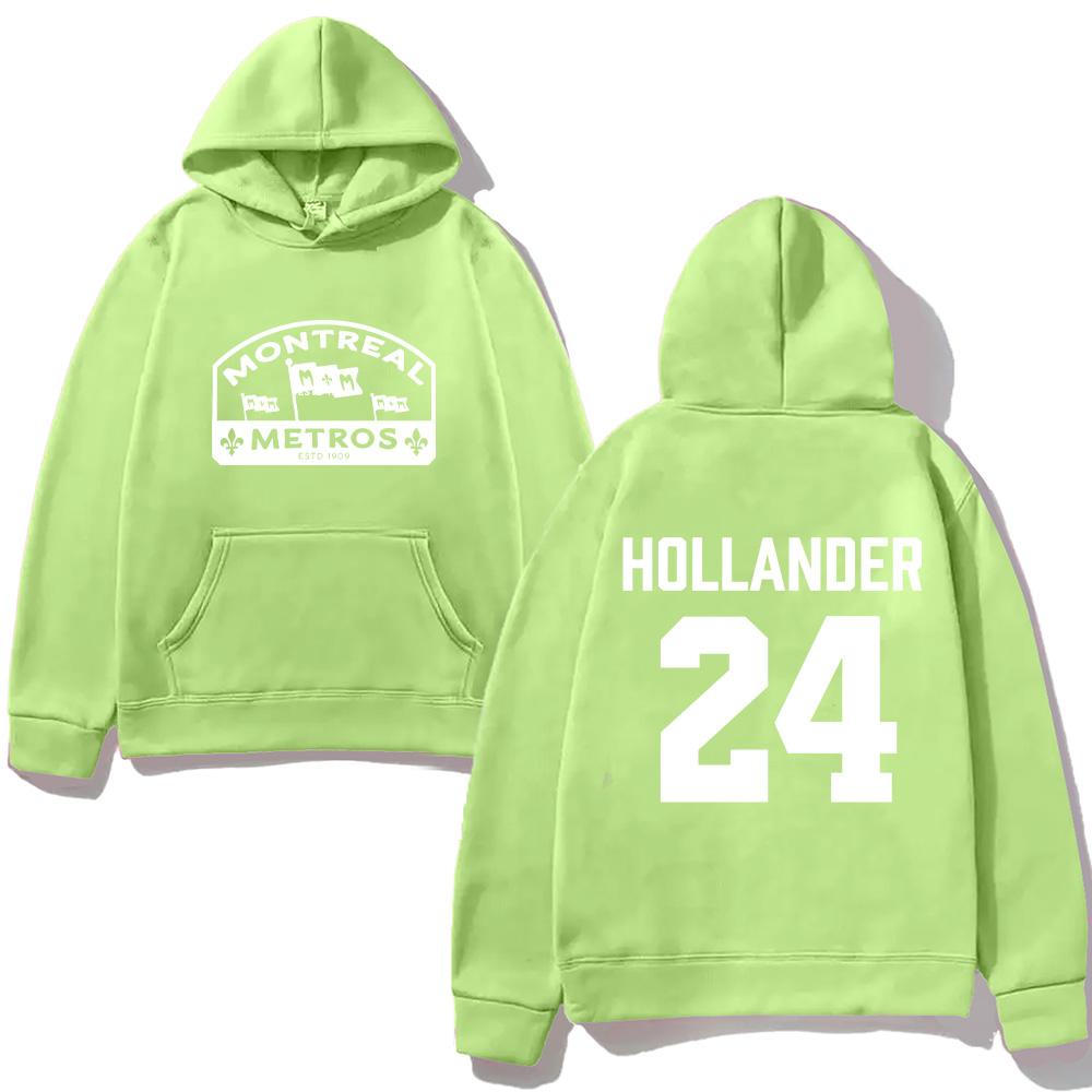 Shane Hollander 24 Montreal Metros Kapuzenpullover Heated Rivalry Grafikdruck Hoodie Locker Baumwolle Unisex Streetwear Merch Männer Frauen