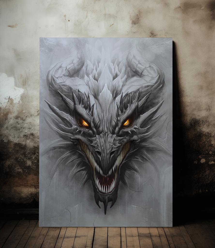 Fantasy Canvas Painting Dragon Dragons Diablo