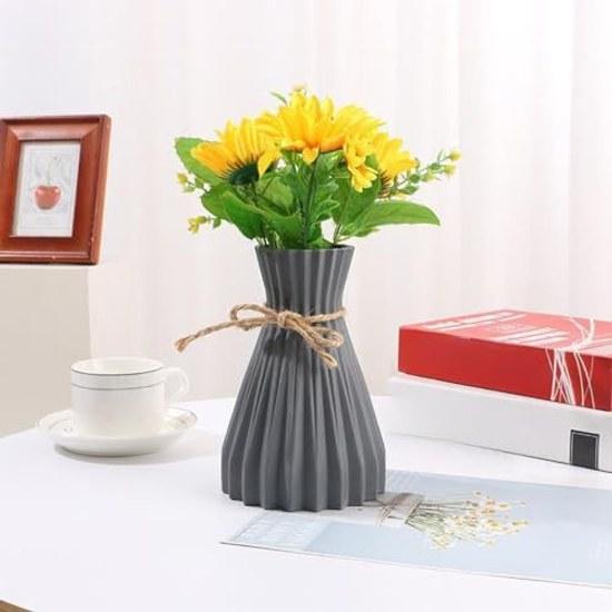Vase Plastic Non-breakable Safe Stylish Simple Nordic Interior Flower Arrangement Fresh Flowers Artificial Cute Living Room Bedroom Office Decoration