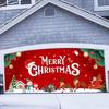 Vánoční banner Dekorace garážových vrat Sněhulák Santa Claus Elk Dárková krabička Tisk Vánoční pozadí Potřeby pro vánoční svátky