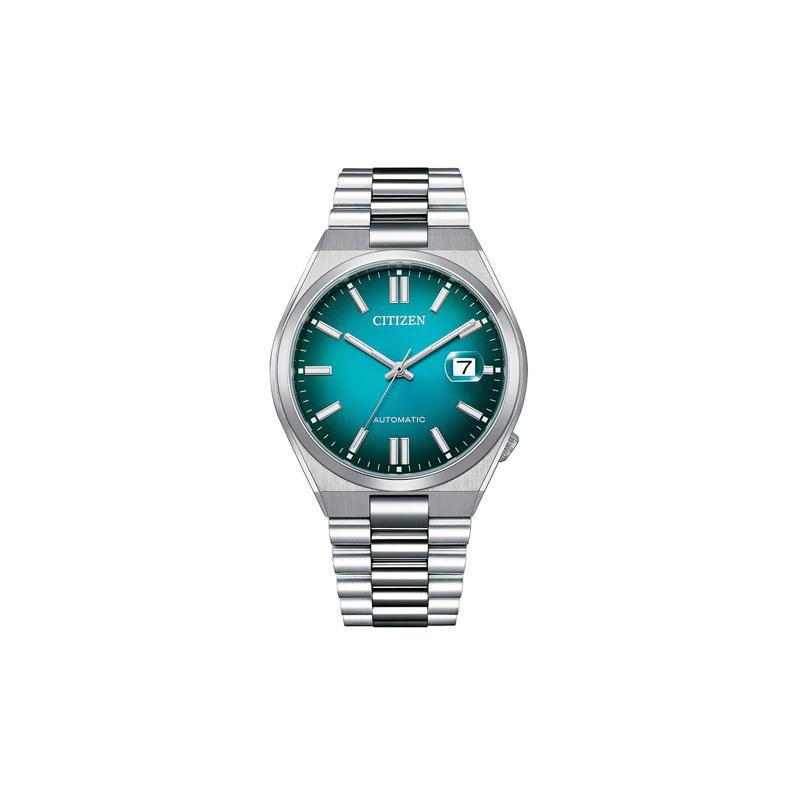 

CITIZEN 50-meter waterproof fashion Automatic Steel Strap men s watch blue dial NJ015188X синій