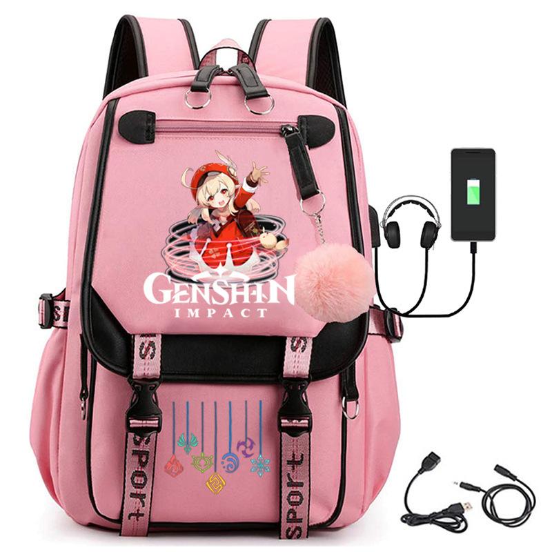 Genshinimpact School Bag Backpack Elementary And Secondary School Bag