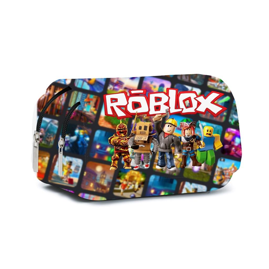 3d New Virtual World Roblox Dual-layer Pencil Case For Elementary And Middle School Students