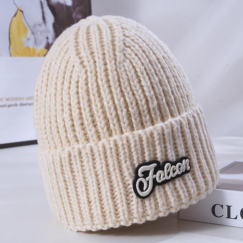 

Женская зимняя теплая вязаная шапка в корейском стиле, модная, универсальная, для большой головы, ветрозащитная, с защитой ушей, шерстяная шапка, мужская