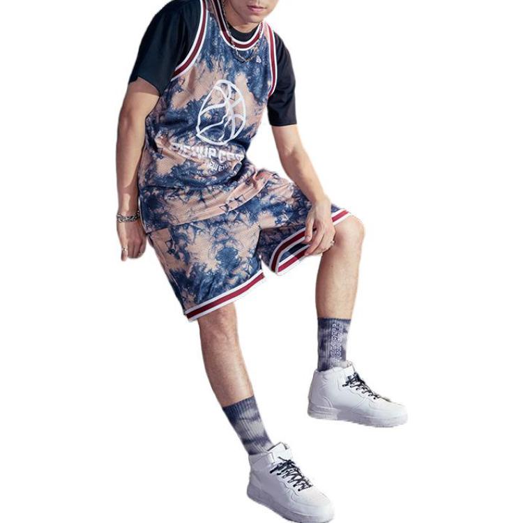 New Era Tie-Dye Athletic Five-Point Basketball Shorts Unisex shorts Brown 13095664