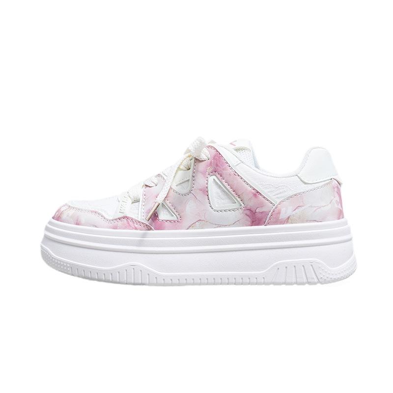 Thin Low-top Bread Shoes Thick-soled Breathable Spring and Summer New Board Shoes High-value Single Shoes