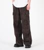 Beoteunseoul One-Pleat Cargo Pigment Washed Cotton Pants (Dark Gray)