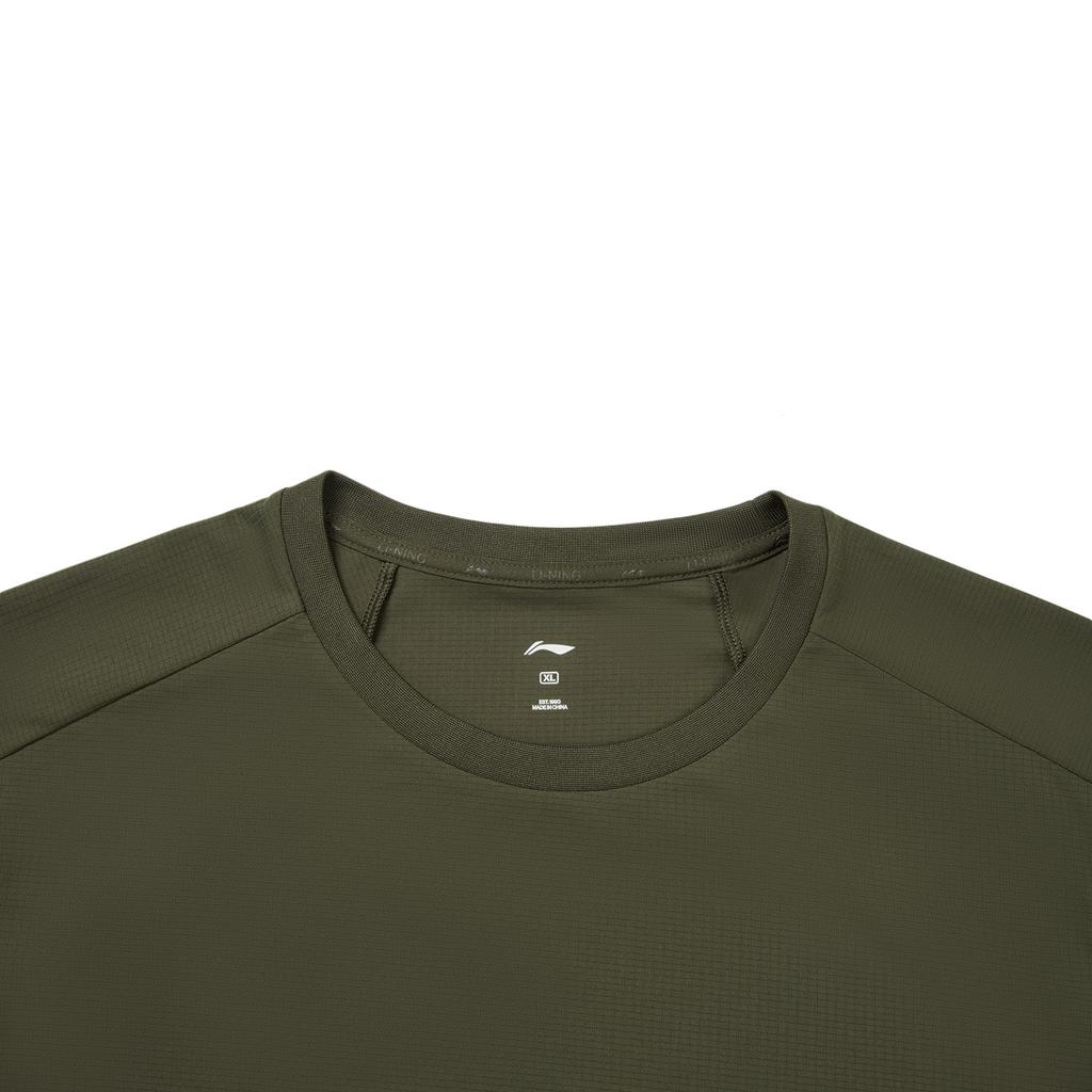 Li-Ning Soft Minimalist Letter Print Back Short Sleeve T-Shirt Men Tops ATSW321-1