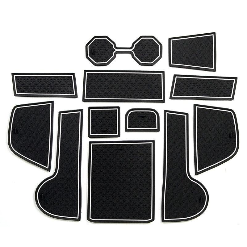 Anti-Slip Rubber Cup Cushion Door Groove Mats Slot Hole Pad For Volkswagen POLO MK6 AW 2018 2019 2020 2021 Interior Accessories