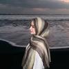Bohemian Women Tie-Dyed Ombre Crinkle Cotton Rayon Hijab for Ramadan Soft Muslim Hijabs Scarf Breathable Islamic Wraps Shawls