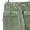 US ARMY 70s DSA Vintage Cotton Satin Baker Pants W30 Khaki Military Men's Used