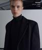 Musinsa Standard Fortex Felt Daddy Shoulder Single Long Coat [Black]