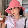Bikini Wide Brim Bonnet Strap Bucket Hat Beanie Vintage