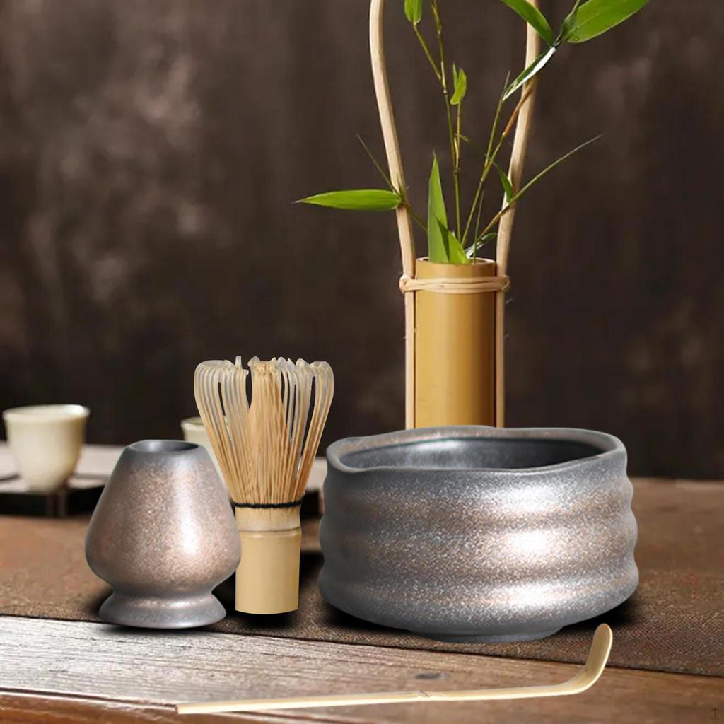 Handmade Matcha Whisk Set, Holder for Kithen Home Dining Room Teahouse