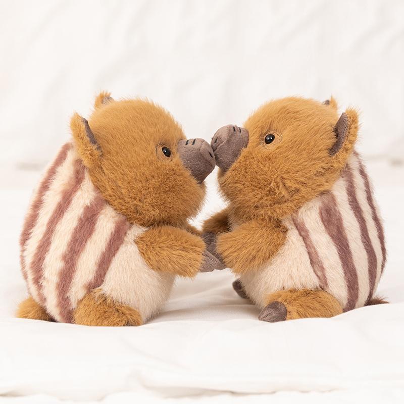 Peluche Giocattolo Cinghiale Bambino Cartone Animato 15cm Morbido Carino Maialino Animale di Peluche Morbido Kawaii per Ragazza Ragazzo Regalo di Compleanno
