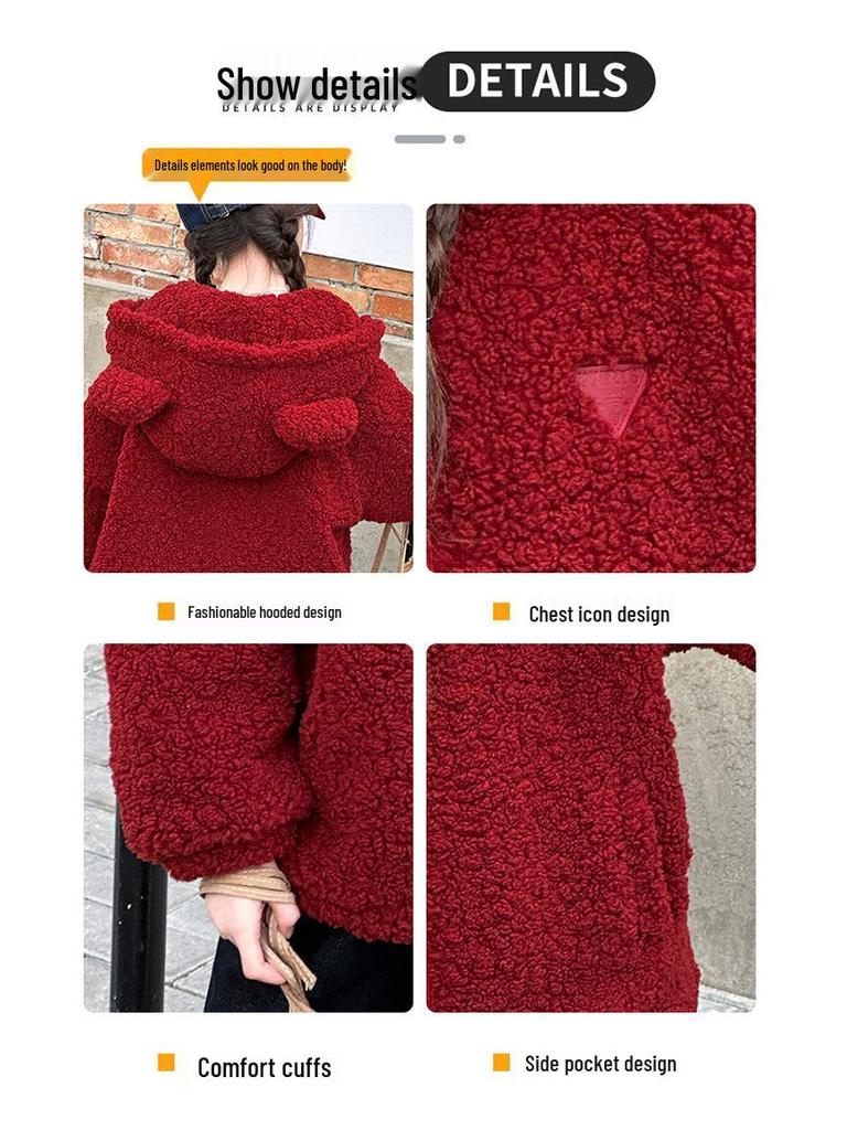 Dziewczęca pikowana kurtka z wełny jagnięcej - Jesień/Zima 2025, Modna i pogrubiona dla dzieci w wieku średnim i starszym