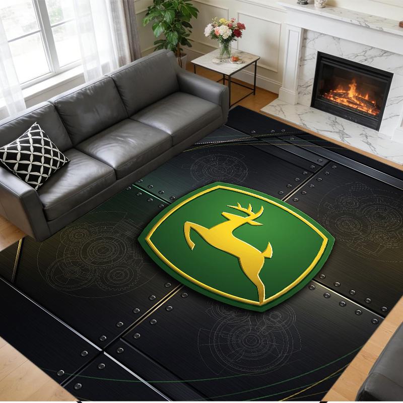 Tapis Peluche Velours Cristal John Deere Usure ?Anti-résistant ?Tapis de sol antidérapant pour décoration intérieure de la maison