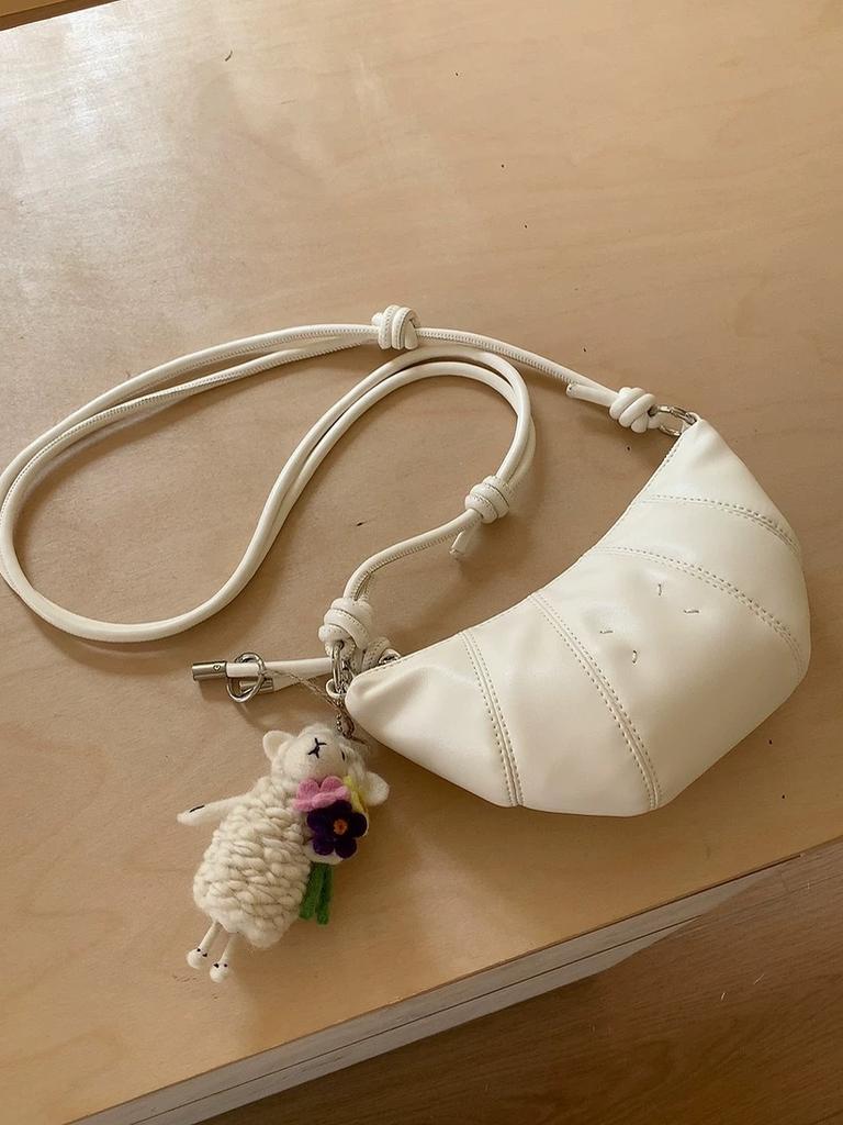 2025 yellow horn bag women's new light luxury niche high-end single shoulder crossbody dumpling bag