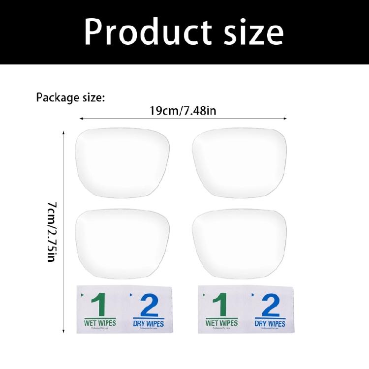 Travel Storage Lens Film for Glasses, Clear PET Wear-Care Layer with Lens Outline Fit, Hand Positioning, and Daily Desk or Commute Use