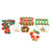 5 Pcs Parakeet Toy Christmas Day Decoration Chewing Toy Swing Stand for Pet BirdsChristmas 5 Pcs
