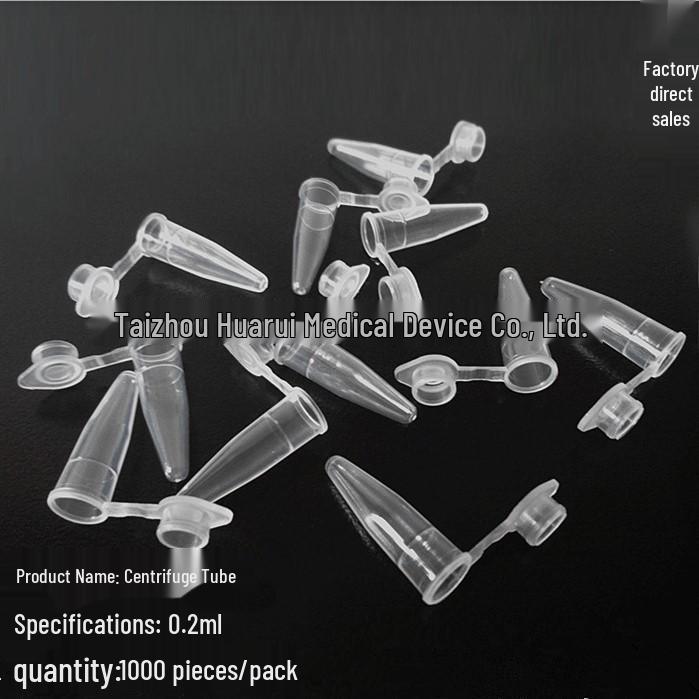 Hinged Lid Centrifuge Tube Set (0.2ml, 0.5ml, 1.5ml) with Graduations & Pointed Bottom