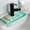 1 Stück Silikon Wasserhahnmatte Spülbecken Spritzschutz Küchenablage Abtropfkorb Spülbeckenschwammhalter Badezimmer Küchenzubehör