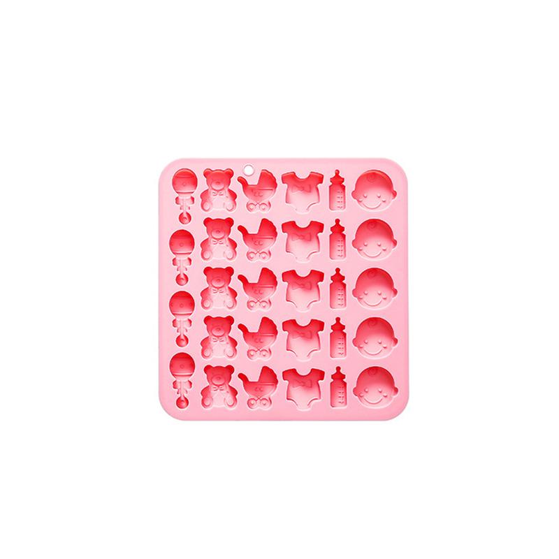 Baby Shower Chocolate Mold,Baby Onesie Silicone Mold Baby Bottle Cradles Mold,Bite Size Chocolate Candy Mold For Cake Cupcake