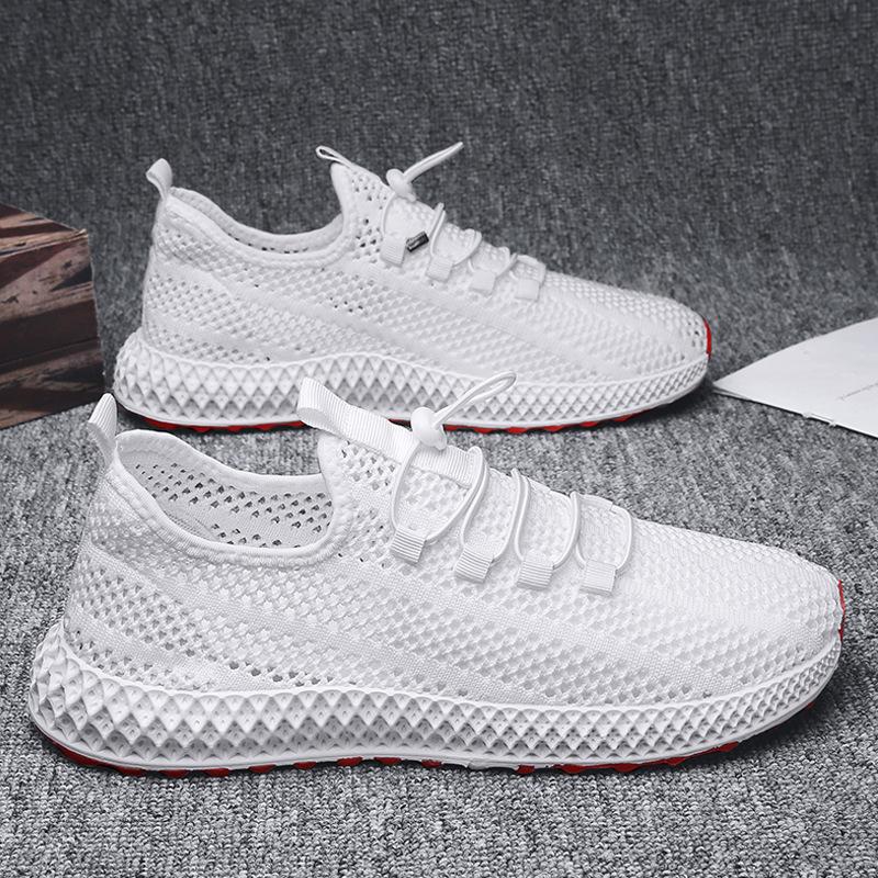 

2024 летние новые мужские ботинки для заброда по реке, быстросохнущие, большие сетчатые полые ботинки, пятицветные дышащие, плетеные, мужские туфли для прямой трансляции 44 белый