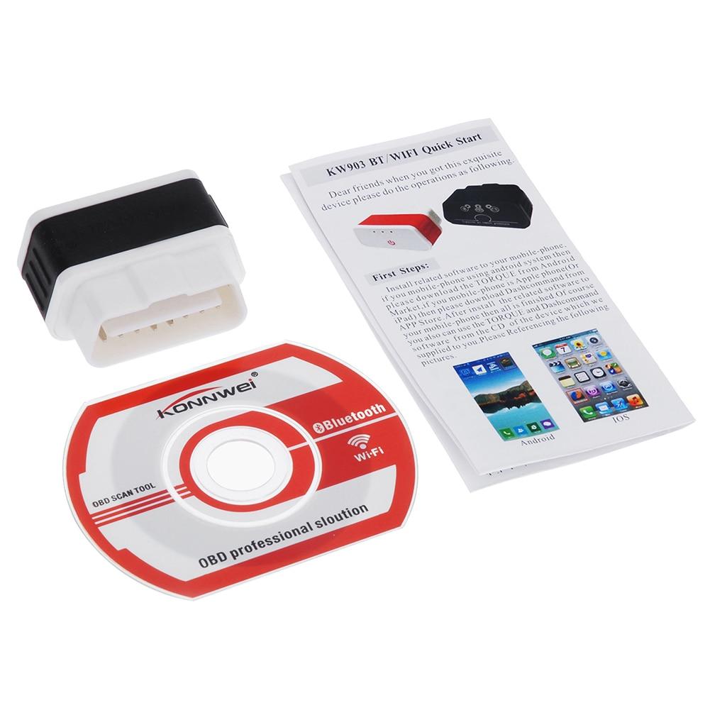 KW903 Wireless OBD2 Scanner 12V Diagnostic Code Reader for Android Devices ELM327 Auto Code Reader OBDII Tool