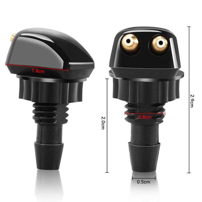 2pcs Car Wiper Spray Nozzle Universal Front Windshield Washer Sprinkler Water Sprayer for Honda Mazda Hyundai Auto Accessories