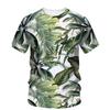Summer Originality Plant Leaves Graphic T-shirts Trend Casual Personality Fun Printed O-neck Short Sleeve Men's T-shirts