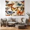 Watercolor Butterfly Print Tapestry, Bohemian Style Wall Hanging, Decorative Backdrop For Bedroom & Dorm, Room Makeover Gift