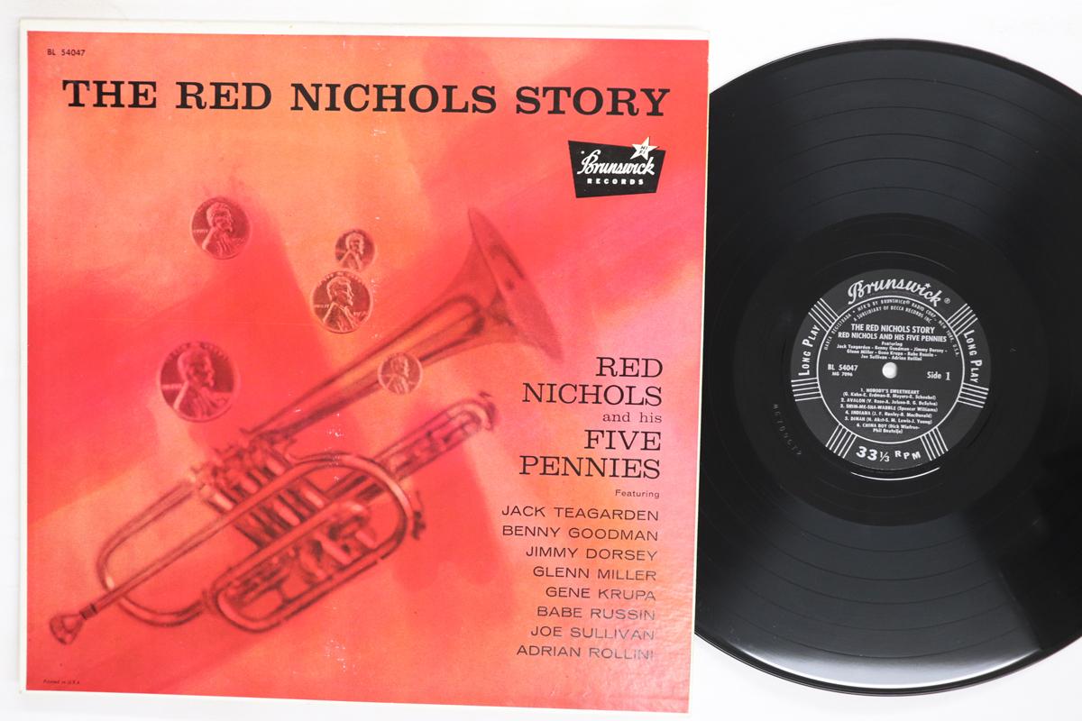 LP Record RED NICHOLS  Red Nichols Story BL54047 BRUNSWICK 1959 US Jazz Used