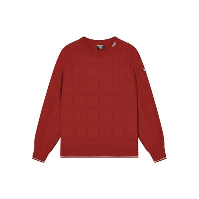 Solid Color Crew Neck Pullover Sweater Women Sweater Light-Raspberry F11W411405F-RD