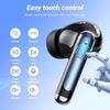 Wireless Earbuds Headphones Bluetooth 5.4 42h Playback for Running/fitness/office 4 Noise Cancelling Microphones IPX6 Earphones for Android iOS 