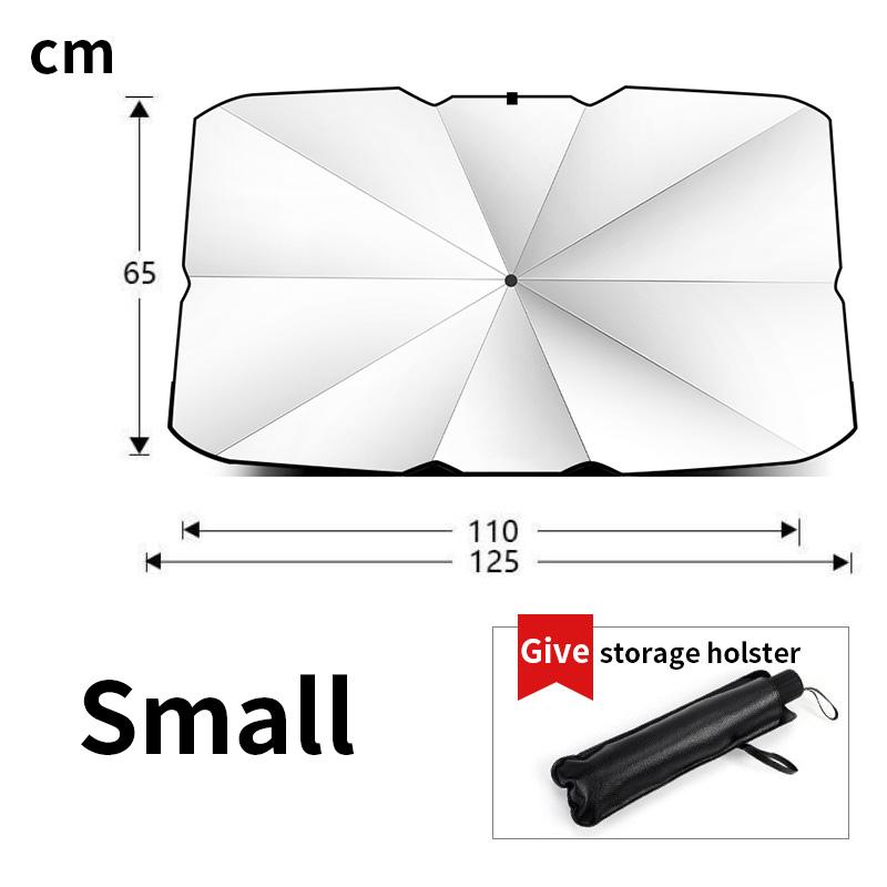 

Складной автомобильный солнцезащитный козырек типа зонта для окна автомобиля, летняя защита от солнца, теплоизоляционная ткань для передней части автомобиля Small