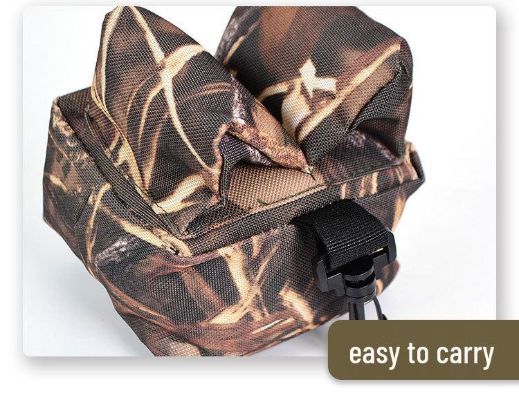 Camouflage Outdoor Cowhide Gun Rest Tactical Sandbag for Shooting and Military Enthusiasts