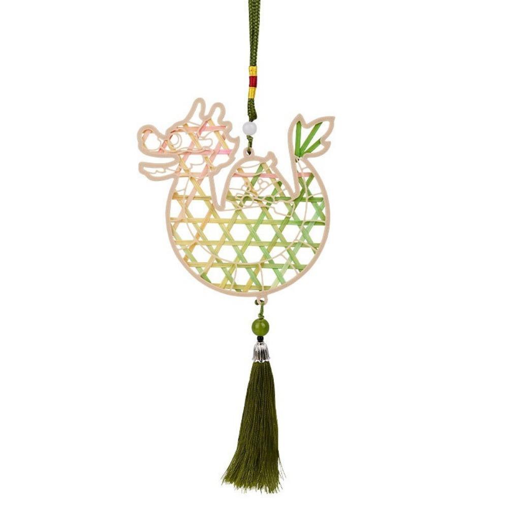 Zongzi Bamboo Pendant Material Kit Handmade Wind Chime Kit Courtyard Decor
