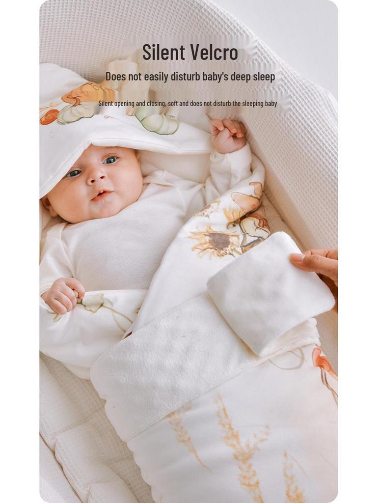 Newborn Baby Swaddle Blanket with Mulberry Silk - Velvet Plush for Delivery Room and Home