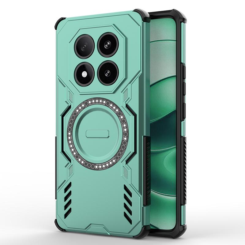 Shockproof Hybrid Dual Layer Magnetic Metal Ring Stand Case for Redmi Note 14 Pro Plus 14C 14R K80 A4 Turbo 4 4G 5G Slide Cover