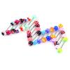 20/50/100Pcs Tongue Bars Surgical Steel Barbell Rings Ball Body Piercing Jewelry