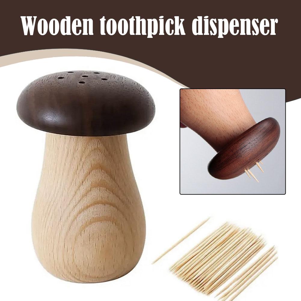 Mushroom shaped toothpick box with simple operation and sealing ring that does not come off, convenient to use, large capacity