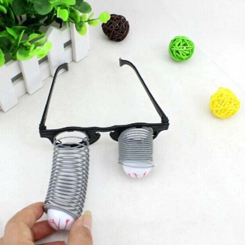 Drooping Spring Eye Ball Glasses Prank Toys Horror Halloween Costume Droopy Eye Glasses for Kids Adults Photo Booth Prop