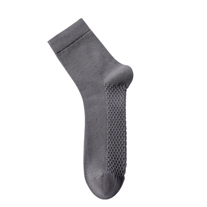 Pure Cotton Men's Anti-odor, Antibacterial, Deodorizing and Sweat-absorbing Mid-calf Socks, Summer Business, Casual and Sports Cotton Socks