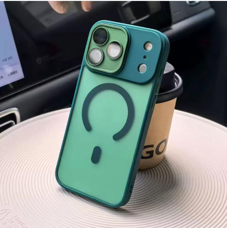 Matte Clear Lens Protect For Magsafe Phone Case For iPhone 17 17 Air 17Pro 17 Pro Max Magnetic Wireless Charge Cover