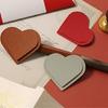 10 Pcs Bible Bookmarks Heart Shaped Page Markers PU Leather Bookmarks Simple Book Markers Creative Bookmarks for Reading