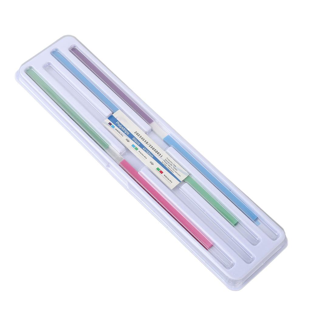 60pcs Dental Polishing Strips Teeth Abrasive Finishing Strips Sanding Grinding Tool for Oral Care