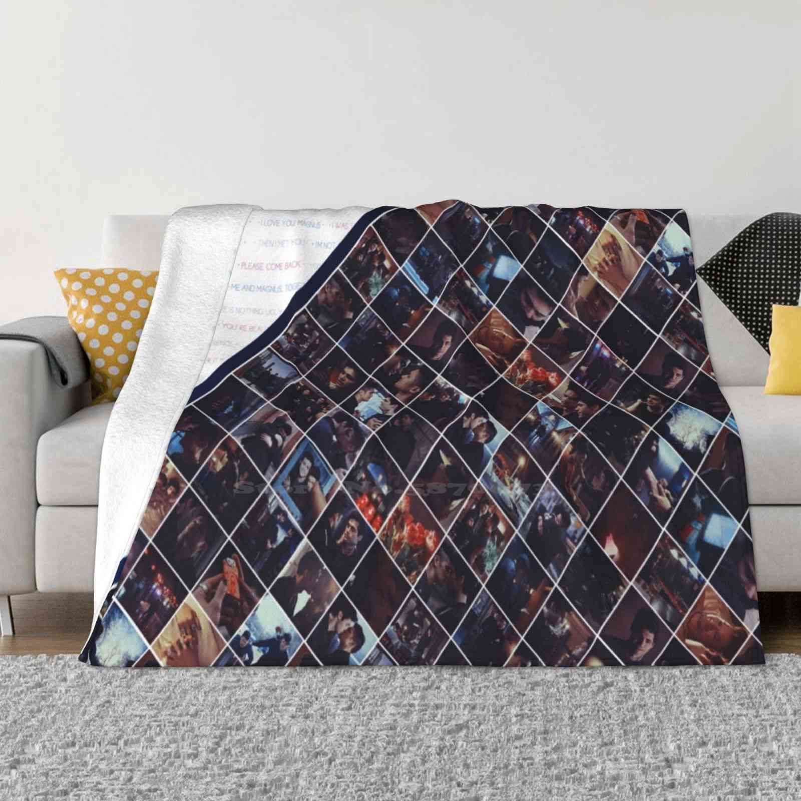 

Malec  Season 2 [ Blue ] Four Seasons Comfortable Warm Soft Blanket Malec Collage Magnus And Alec Lgbt Alec Lightwood 30x40in