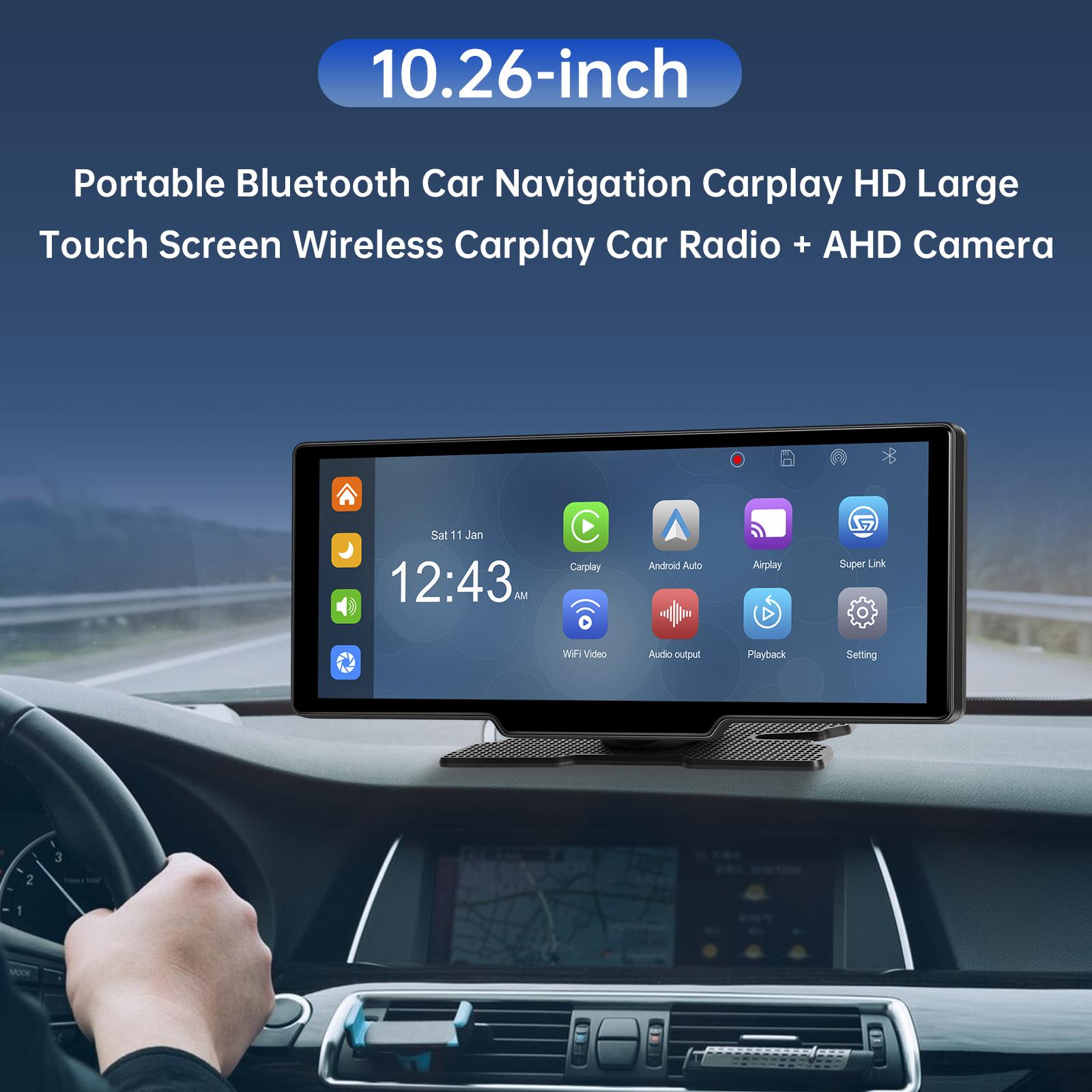 10,26 Портативная Bluetooth Автомобильная Навигация Carplay Беспроводное Авто Радио Камера AHD