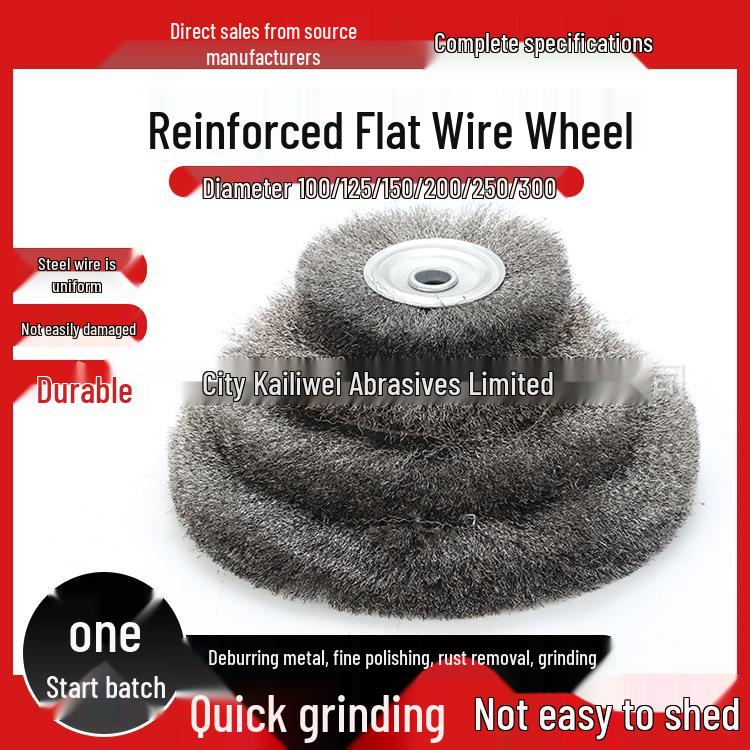 Stainless Steel Flat Wire Wheel for Bench Polishers and Angle Grinders
